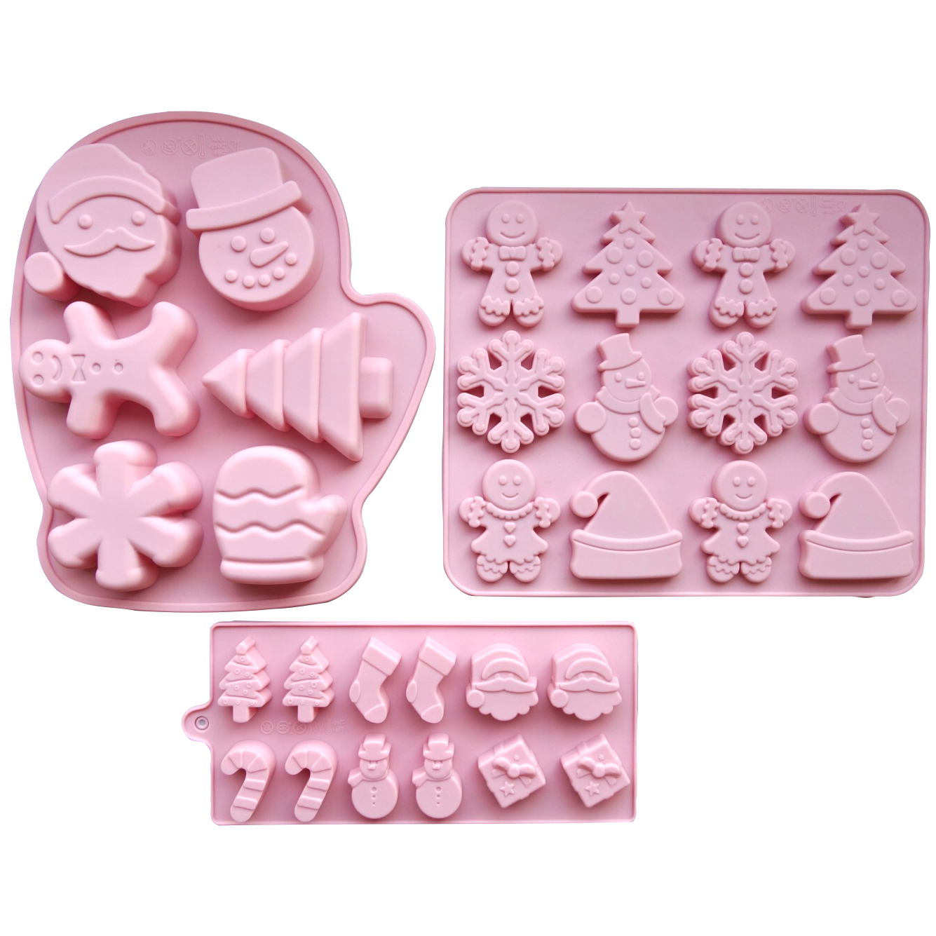 Yummy Gummy Molds Holiday Christmas molds 3 pack