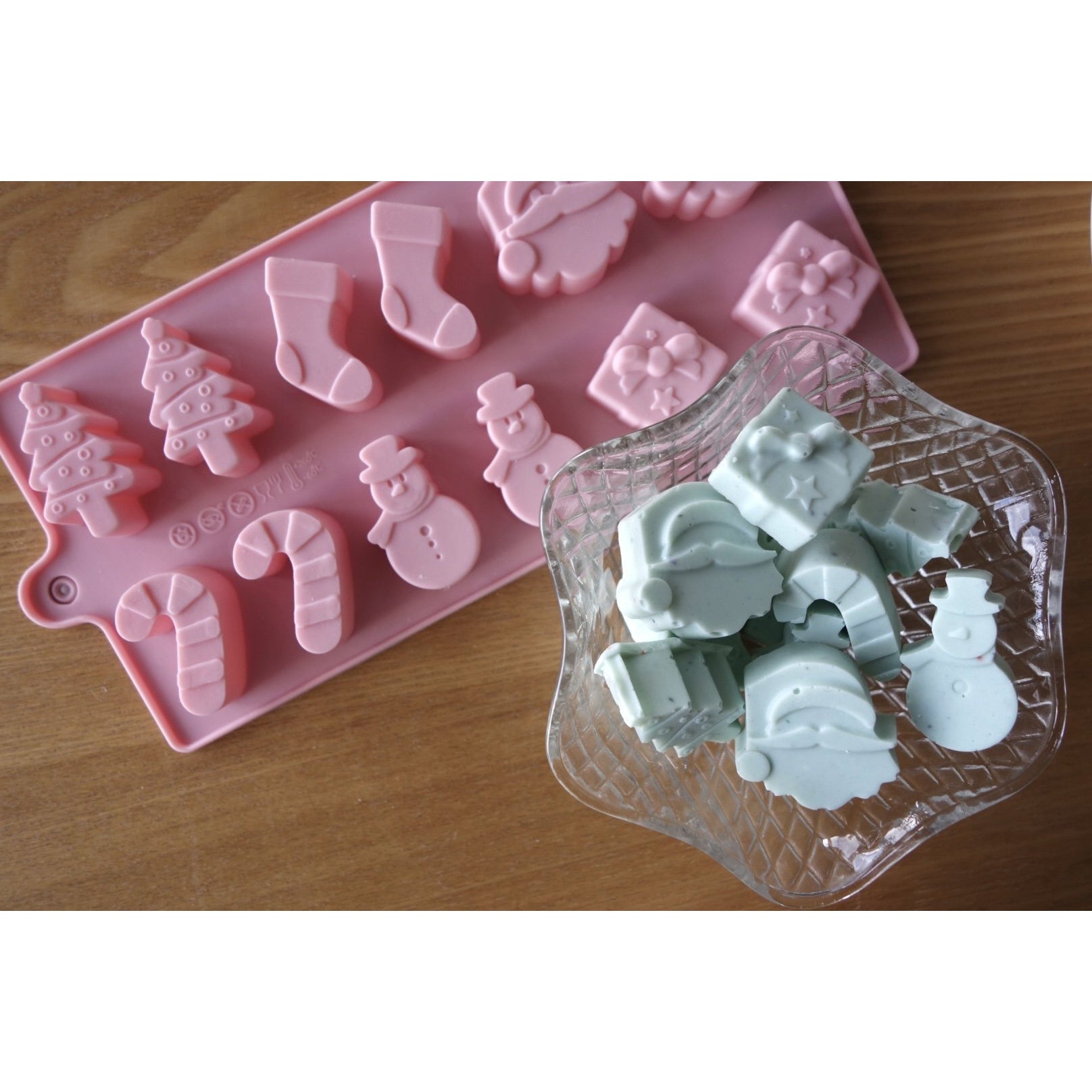 Yummy Gummy Molds Holiday Christmas molds 3 pack candy cane christmas tree snowman santa