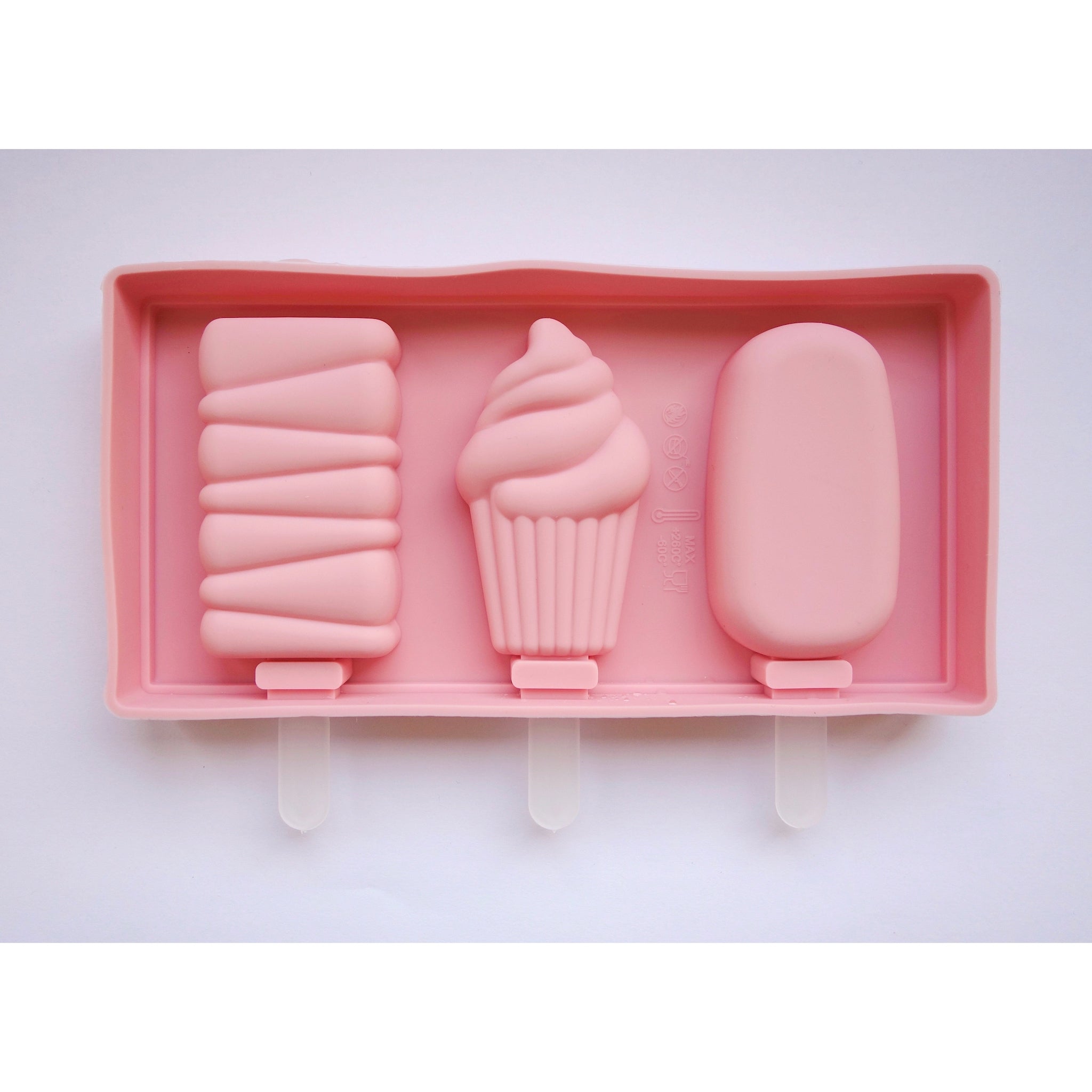 Cakesicle & Ice Pop Silicone Mold with Lid – 3-in-1 Popsicle, Cupcake, Swirl Shapes (Includes Sticks)