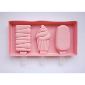 Cakesicle & Ice Pop Silicone Mold with Lid – 3-in-1 Popsicle, Cupcake, Swirl Shapes (Includes Sticks)
