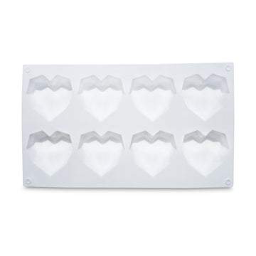 geo heart cake gem mold